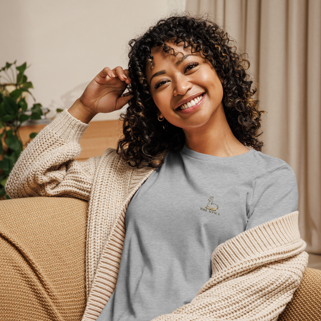 Women's "Praise the Good"  Relaxed Tee, Minimal Statement Back Print