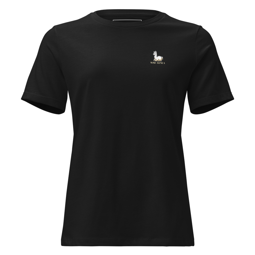 Women's "Praise the Good"  Relaxed Tee, Minimal Statement Back Print, dark colors