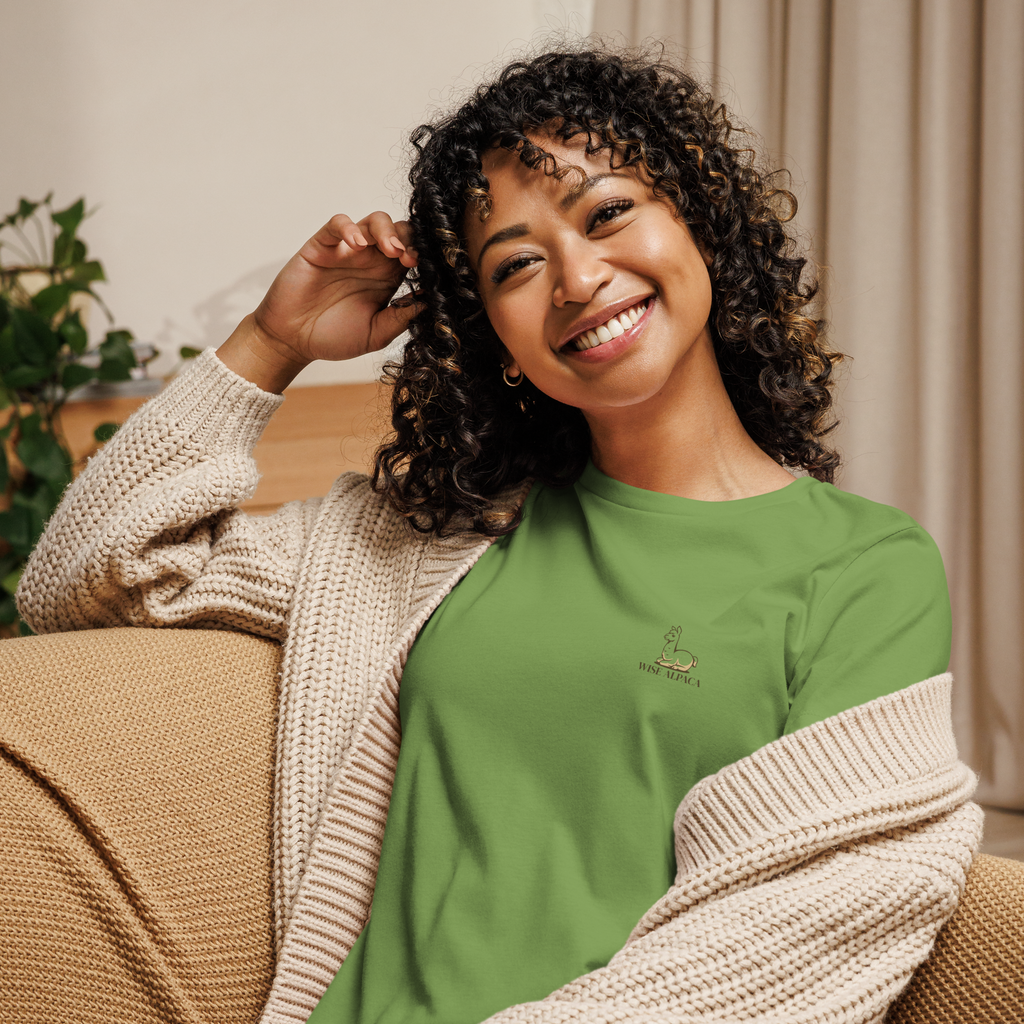 Women's "Praise the Good"  Relaxed Tee, Minimal Statement Back Print