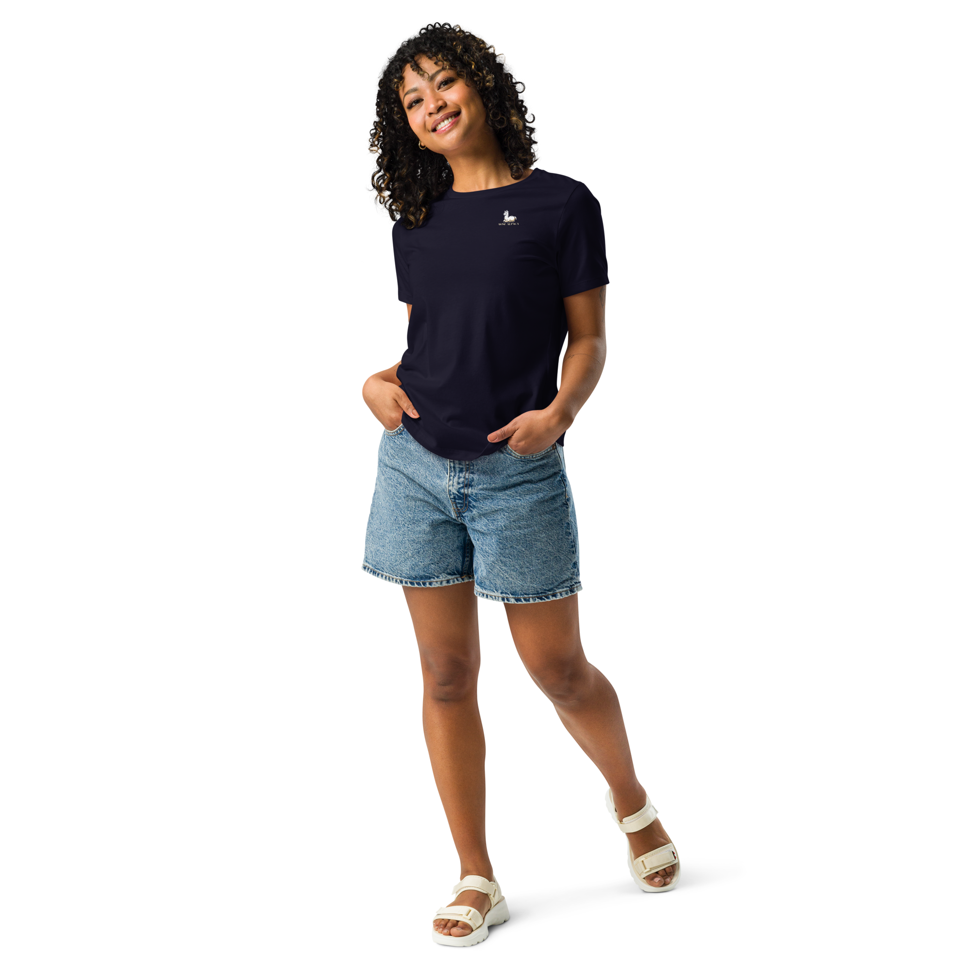 Women's "Praise the Good"  Relaxed Tee, Minimal Statement Back Print, dark colors