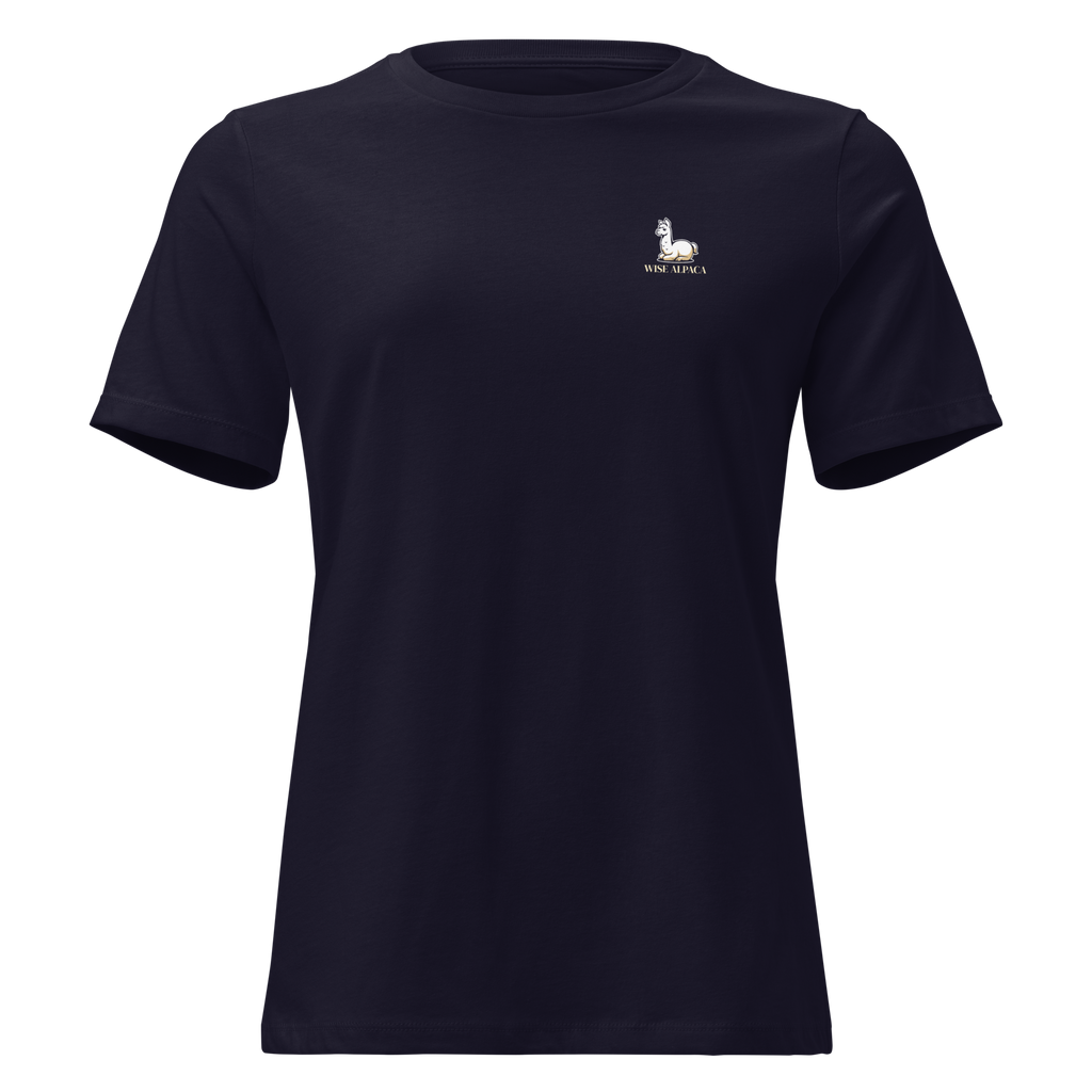 Women's "Praise the Good"  Relaxed Tee, Minimal Statement Back Print, dark colors