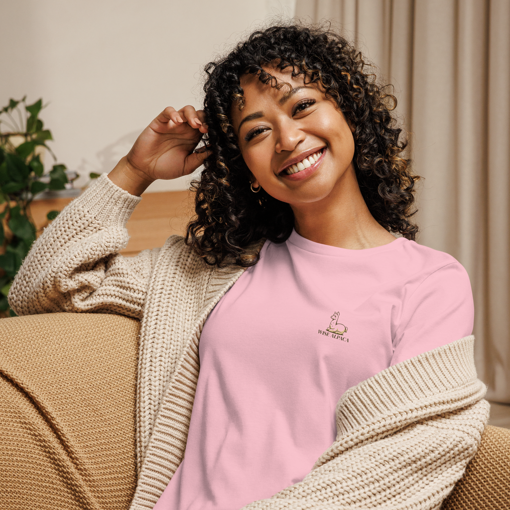 Women's "Praise the Good"  Relaxed Tee, Minimal Statement Back Print