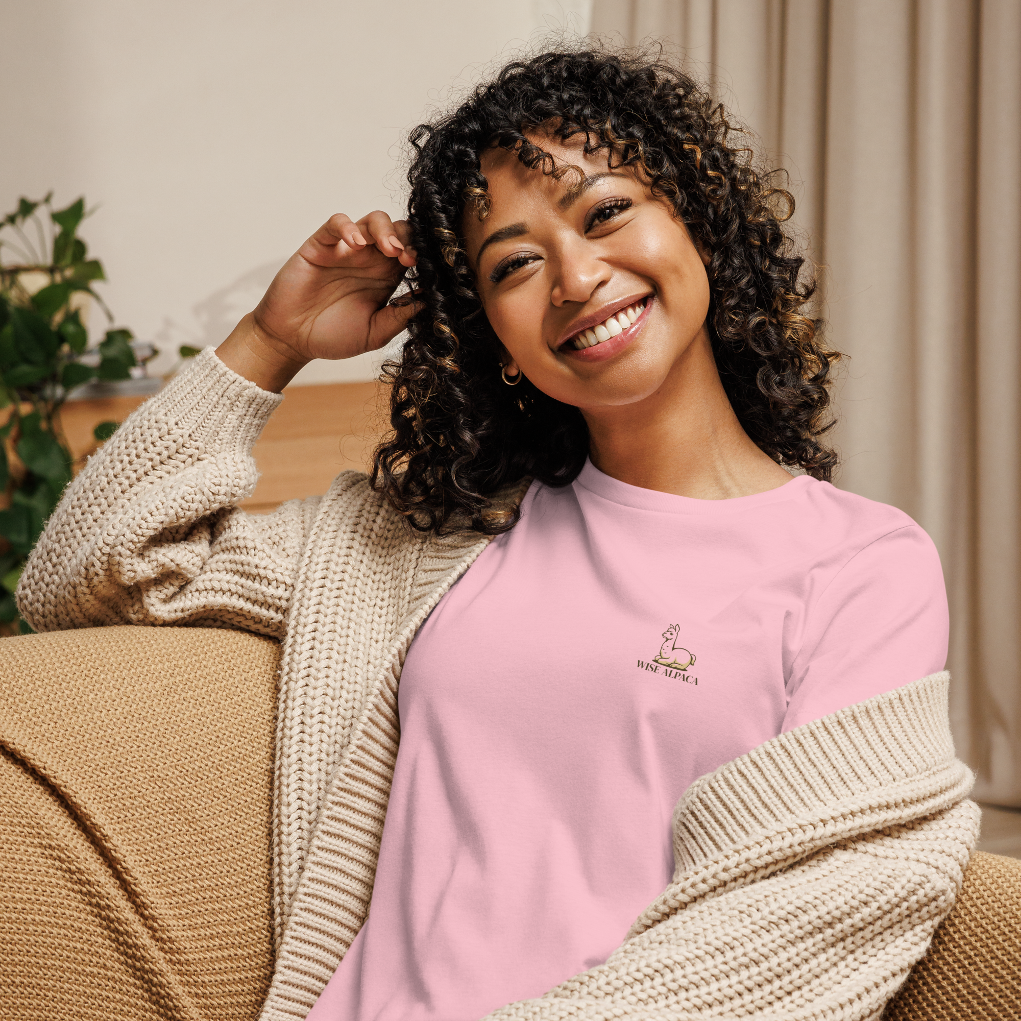 Women's "Praise the Good"  Relaxed Tee, Minimal Statement Back Print