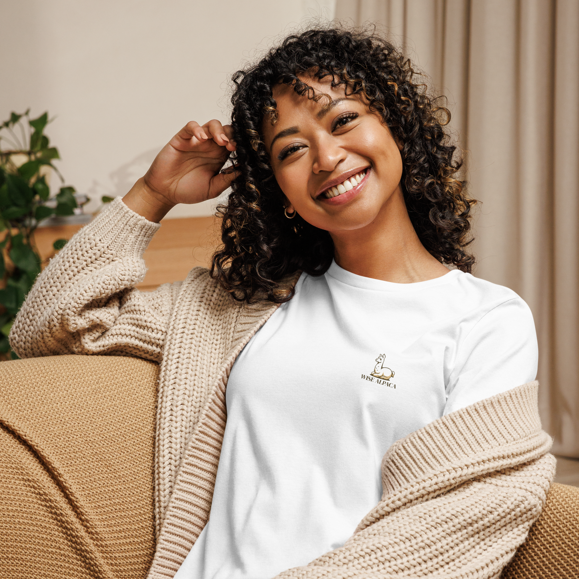 Women's "Praise the Good"  Relaxed Tee, Minimal Statement Back Print